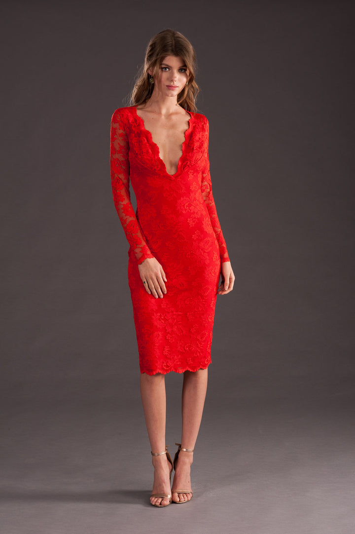 Red Cocktail Dress-0