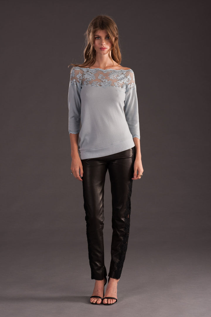 Light Blue Cashmere Sweater-2