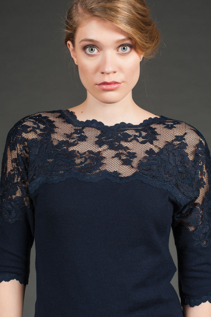 Dark Blue Cashmere Sweater-5
