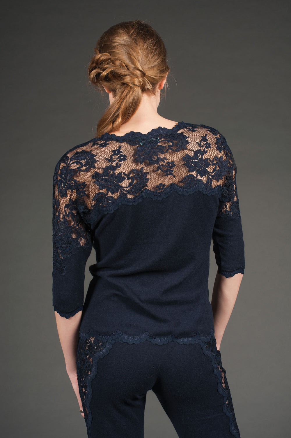 Dark Blue Cashmere Sweater-1