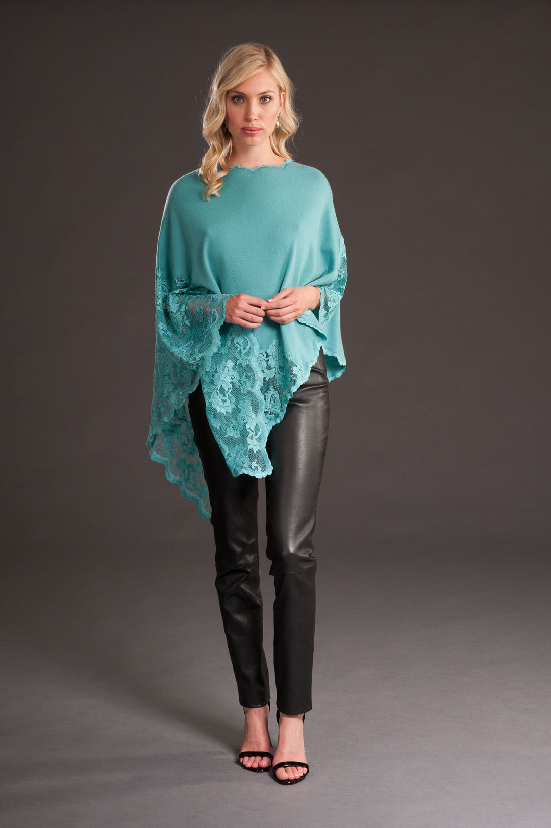Turquoise Cashmere Cape-0
