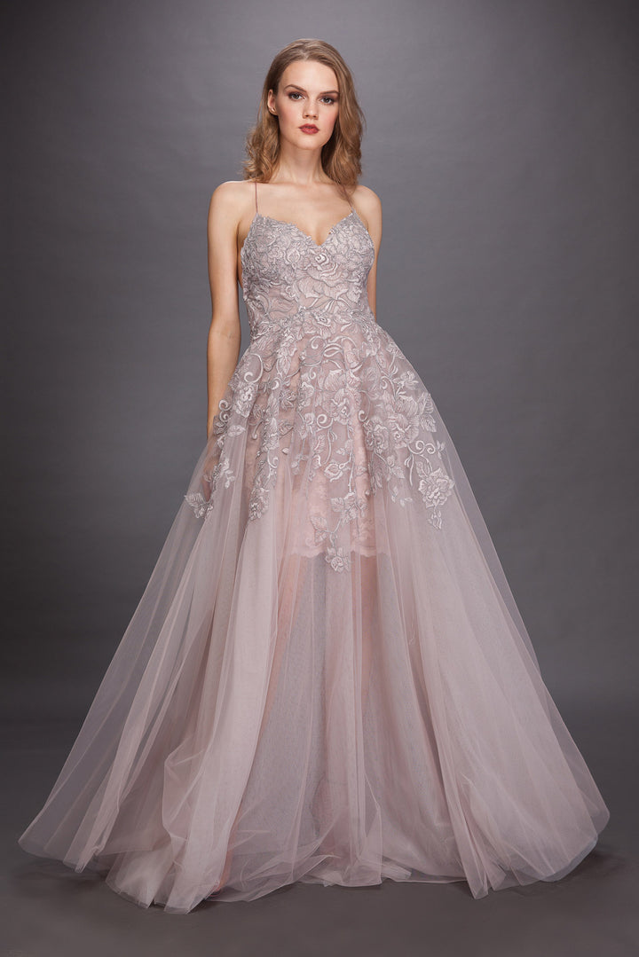 Platinum Pink Tulle Gown-0