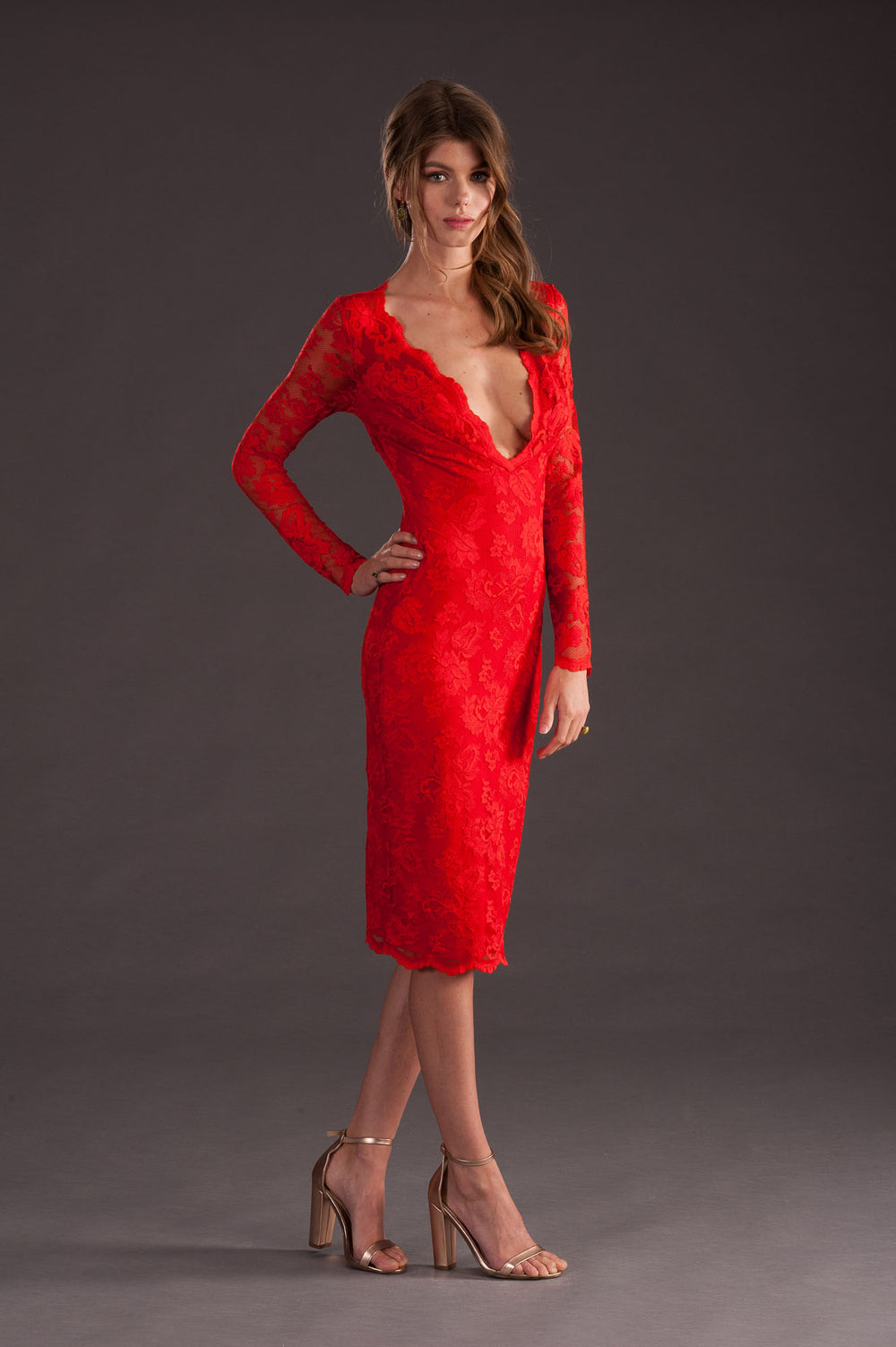 Red Cocktail Dress-1