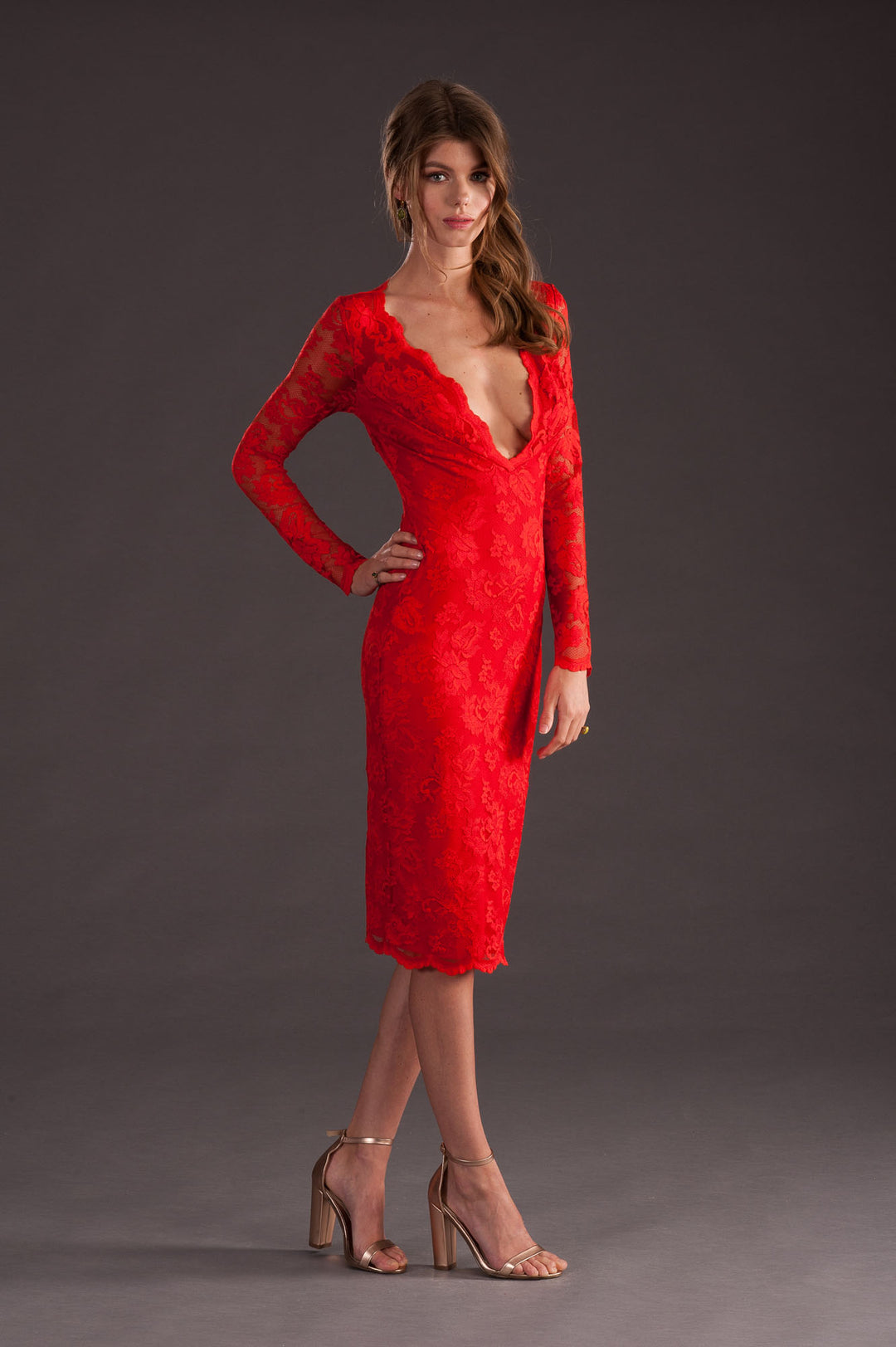 Red Cocktail Dress-1