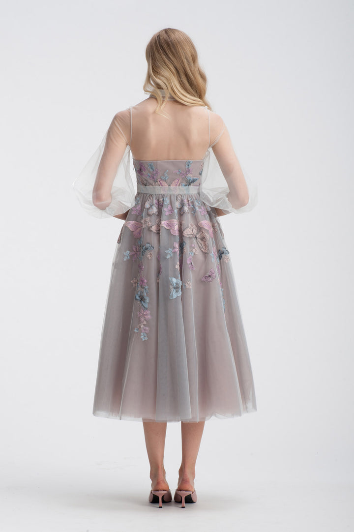 Tulle Shirt Butterfly Dress-2