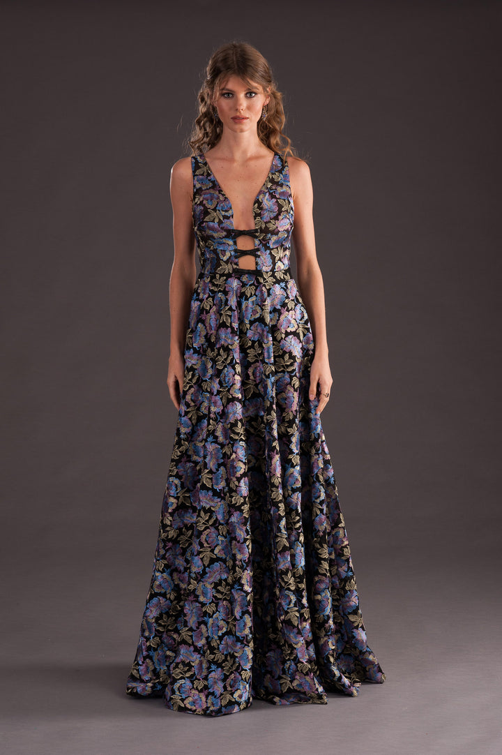 Criss Cross Gown (in Ocean Lace version)-0