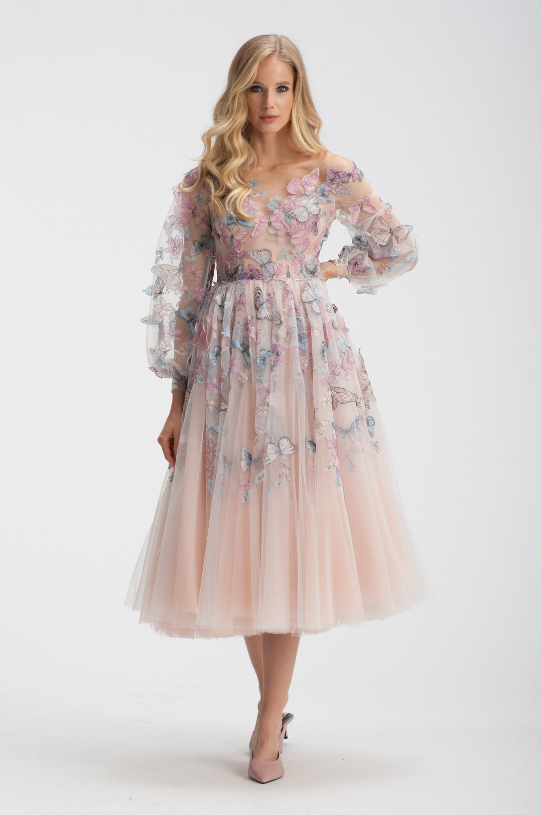 Butterflies Midi Dress-0