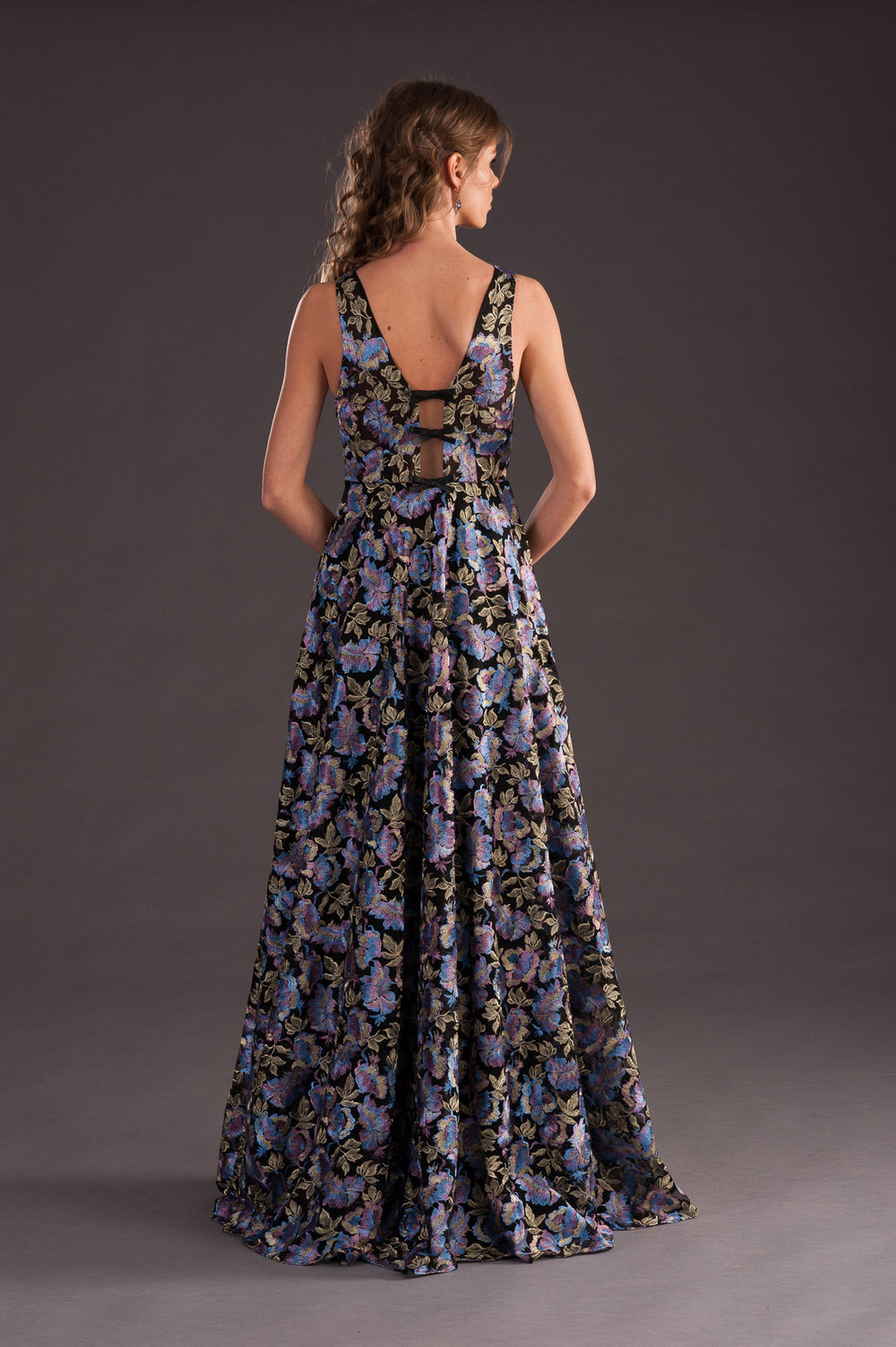 Criss Cross Gown (in Ocean Lace version)-1