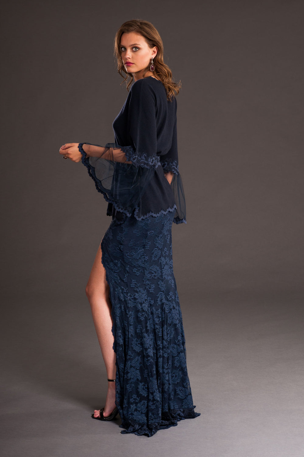 Dark Blue Cashmere Sweater-1